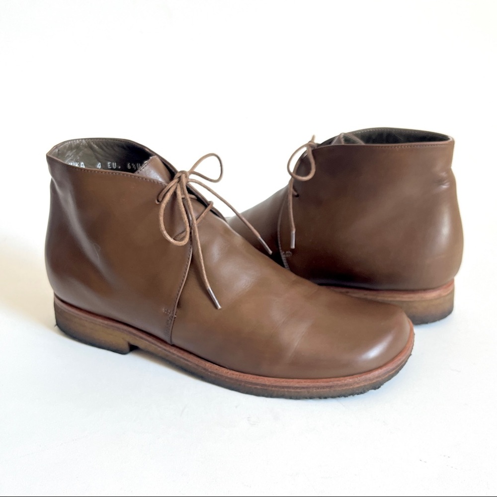 BALLY Tanuka leather lace up desert ankle boots Italy 6.5
